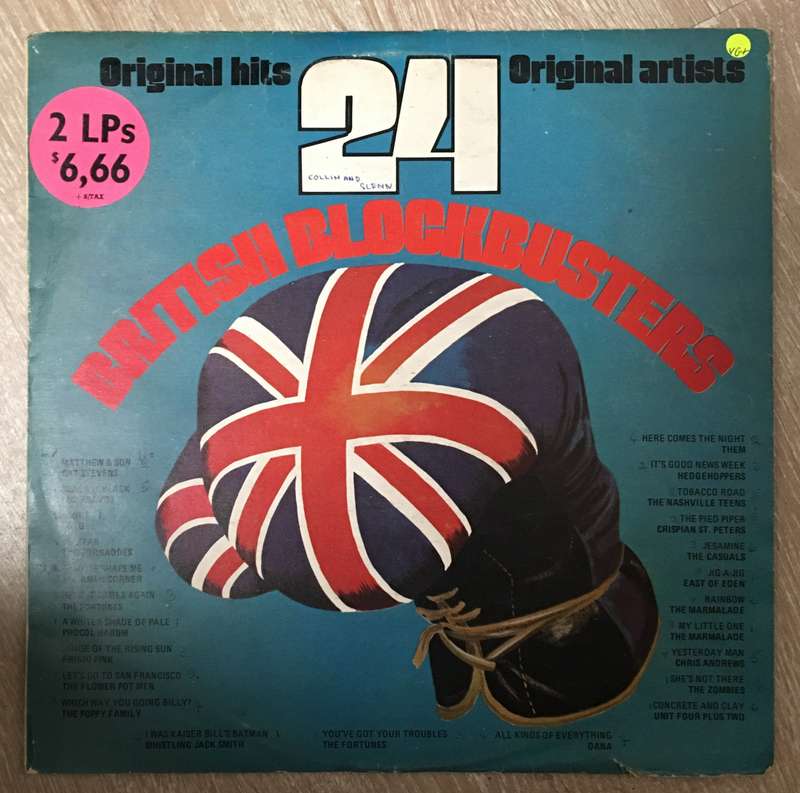 British Blockbusters - 24 Original Hits - Original Artists (Rhodesia) - Vinyl LP Record (VG+)