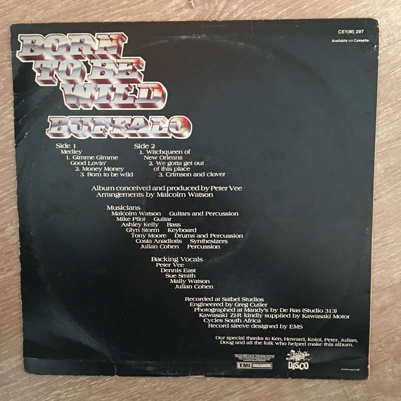 Buffalo - Born to Be Wild - with Peter Vee - Vinyl LP Record - Opened  - Very-Good+ Quality (VG+)