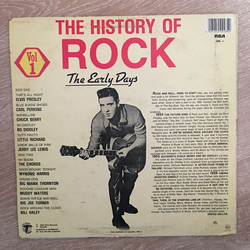 History of Rock - Vol 1 - The Early Days - Vinyl LP Record - Opened  - Very-Good- Quality (VG-)