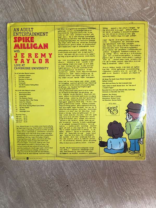 Spike Milligan With Jeremy Taylor  An Adult Entertainment Live At Cambridge University - Vi...