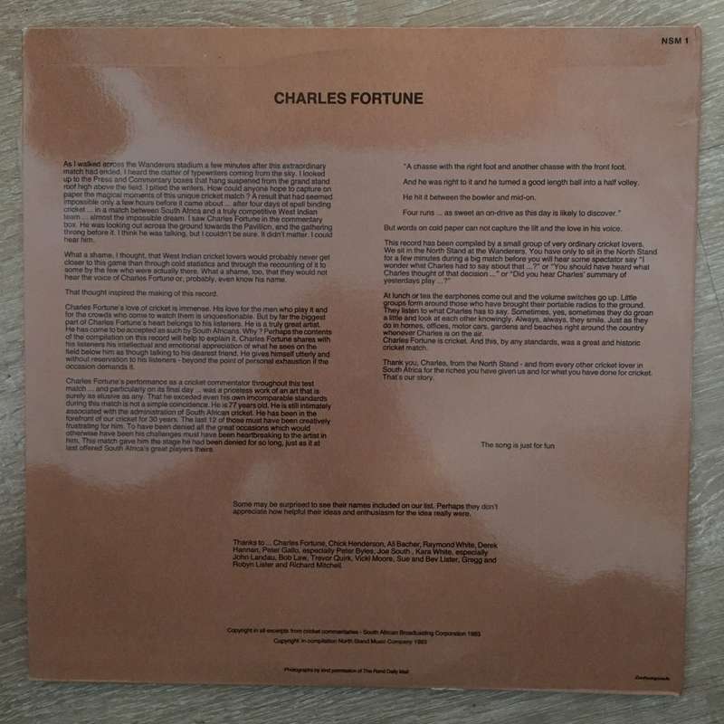 South African Cricket Union - South Africa Vs West Indies XI - 1983 - Vinyl LP Record - Opened  -...