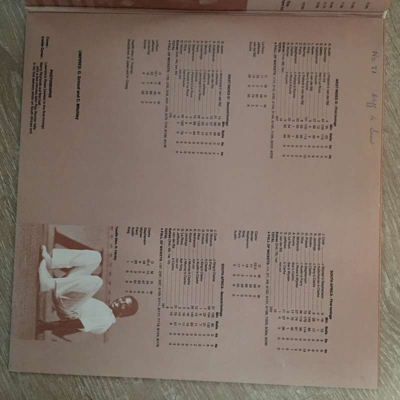 South African Cricket Union - South Africa Vs West Indies XI - 1983 - Vinyl LP Record - Opened  -...