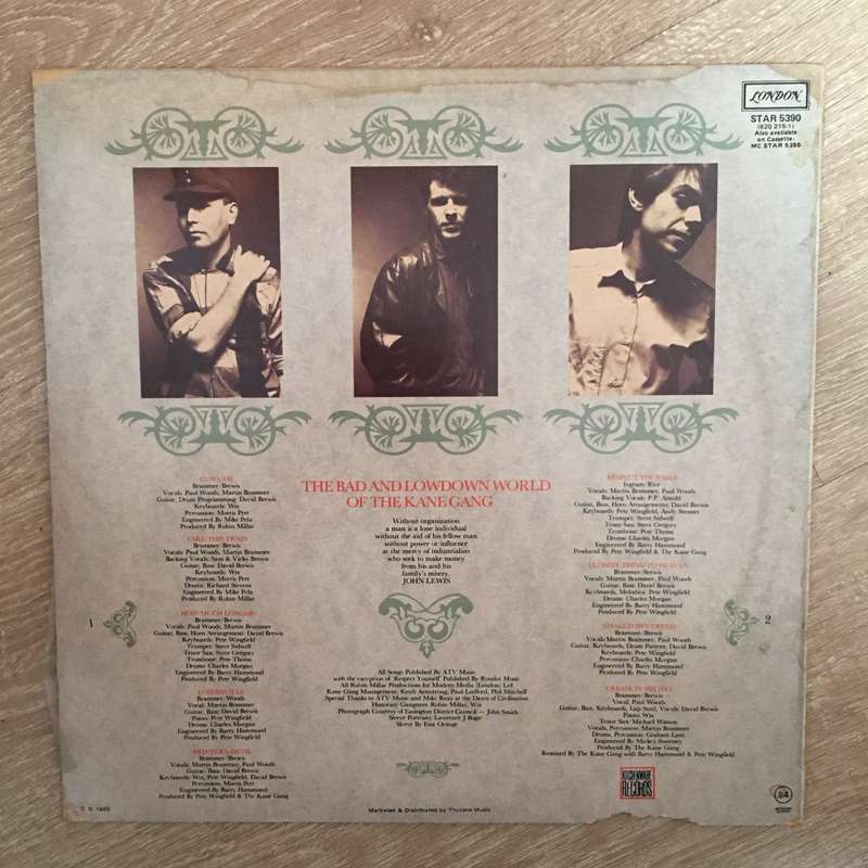 The Kane Gang  The Bad And Lowdown World Of The Kane Gang - Vinyl LP  Record - Opened  - Ve...