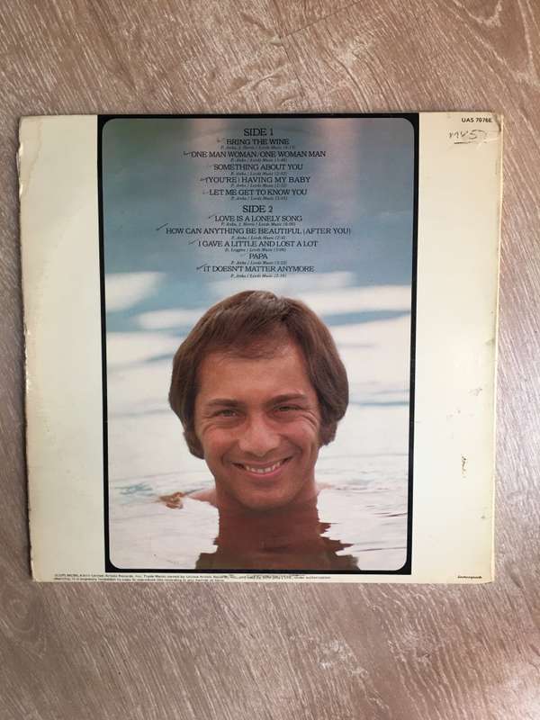 Paul Anka - Anka - Vinyl LP Record - Opened  - Very-Good Quality (VG)