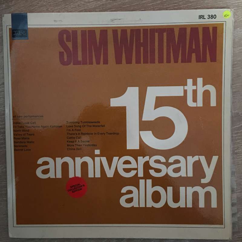 Slim Whitman  15th Anniversary Album - Vinyl LP Record - Opened  - Very-Good+ Quality (VG+)
