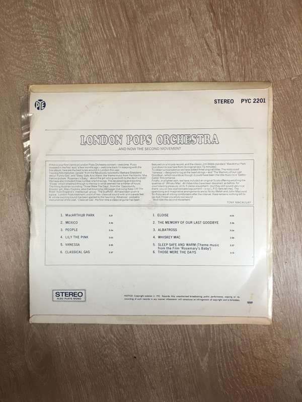 London Pops Orchestra - And Now The Second Movement - Vinyl LP Record - Opened  - Very-Good Quali...
