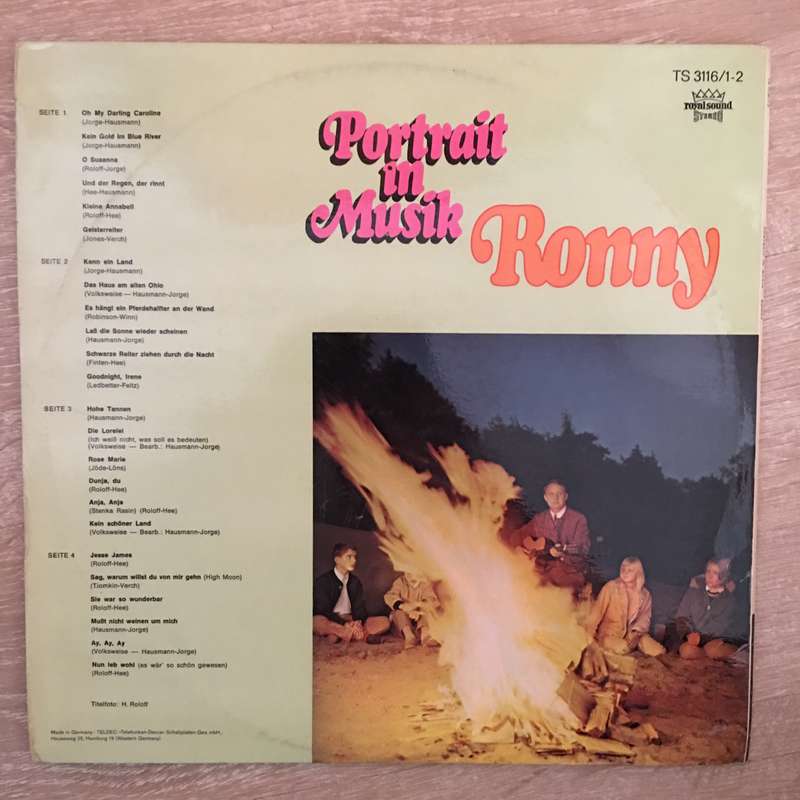 Ronny - Portrait in Musik - Vinyl LP  Record - Opened  - Very-Good+ Quality (VG+)