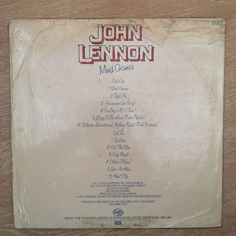 John Lennon - Mind Games - Vinyl LP Record - Opened  - Very-Good Quality (VG)