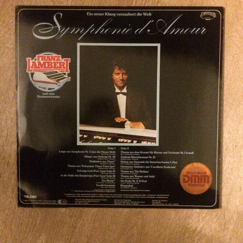 Franz Lambert - Symphonie E'Amour- Vinyl LP Record - Opened  - Very-Good+ Quality (VG+)
