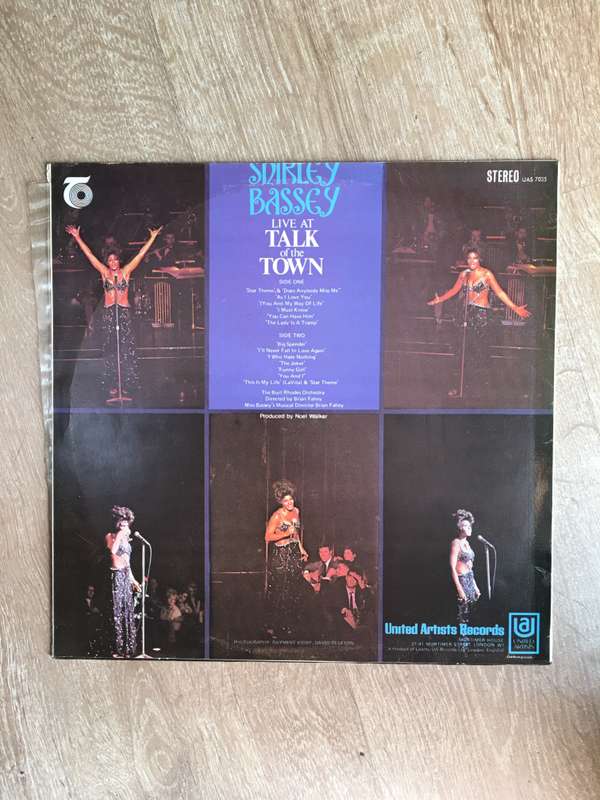 Shirley Bassey - Live At Talk of The Town - Vinyl LP Record - Opened  - Very-Good+ Quality (VG+)