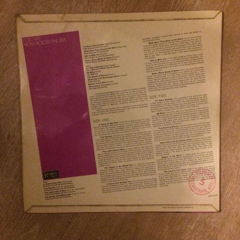 Festival Of International Hits - Folk Hits From Across The Sea - Vinyl LP Record - Opened  - Very...
