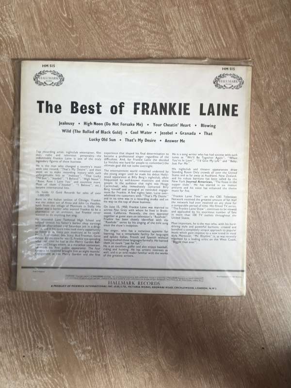 The Best of Frankie Lane - Vinyl LP Record - Opened  - Very-Good+ Quality (VG+)