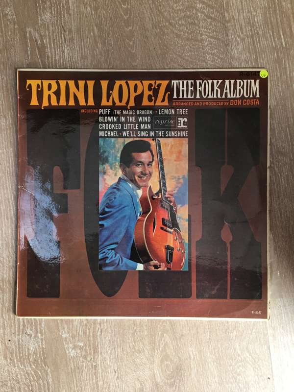 Trini Lopez - The Folk Album - Vinyl LP Record - Opened  - Very-Good Quality (VG)