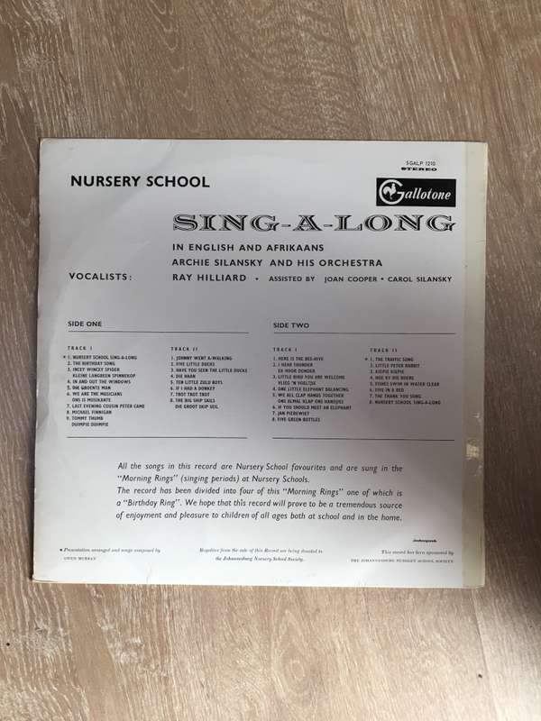 Nursery School Singalong - In English and Afrikaans - Vinyl LP Record - Opened  - Very-Good Quali...