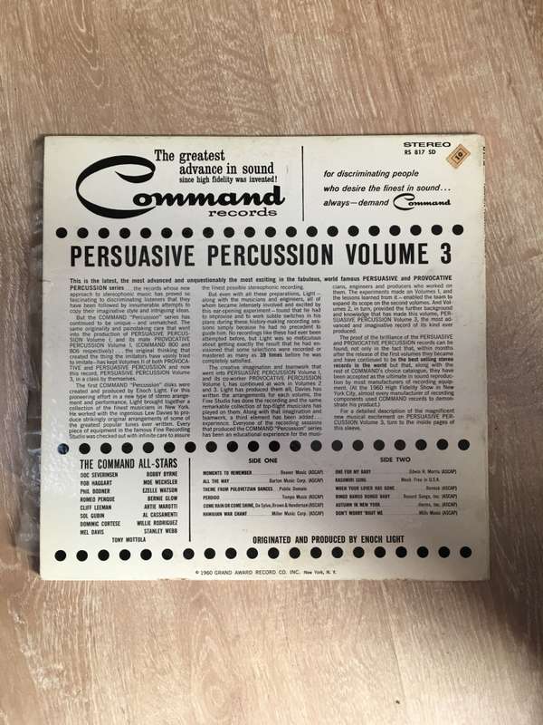Persuasive Percussion - Vol 3 - Vinyl LP Record - Opened  - Very-Good Quality (VG)