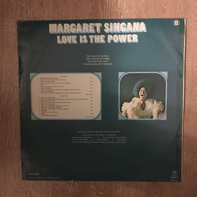 Margaret Singana  Love Is The Power - Vinyl Record - Opened  - Very-Good Quality (VG)