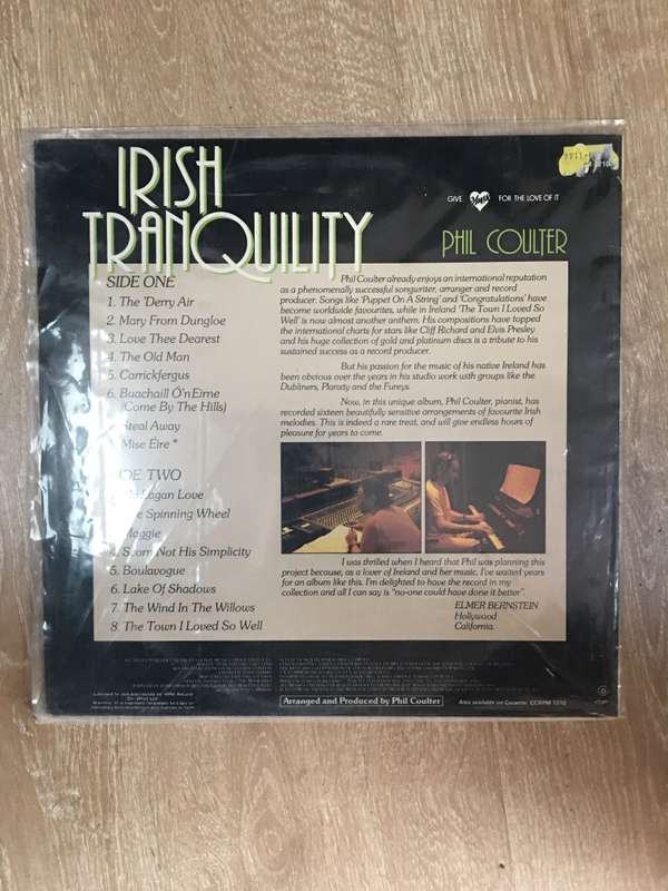 Phil Coulter - Irish Tranquility - Vinyl LP Record - Opened  - Very-Good+ Quality (VG+)
