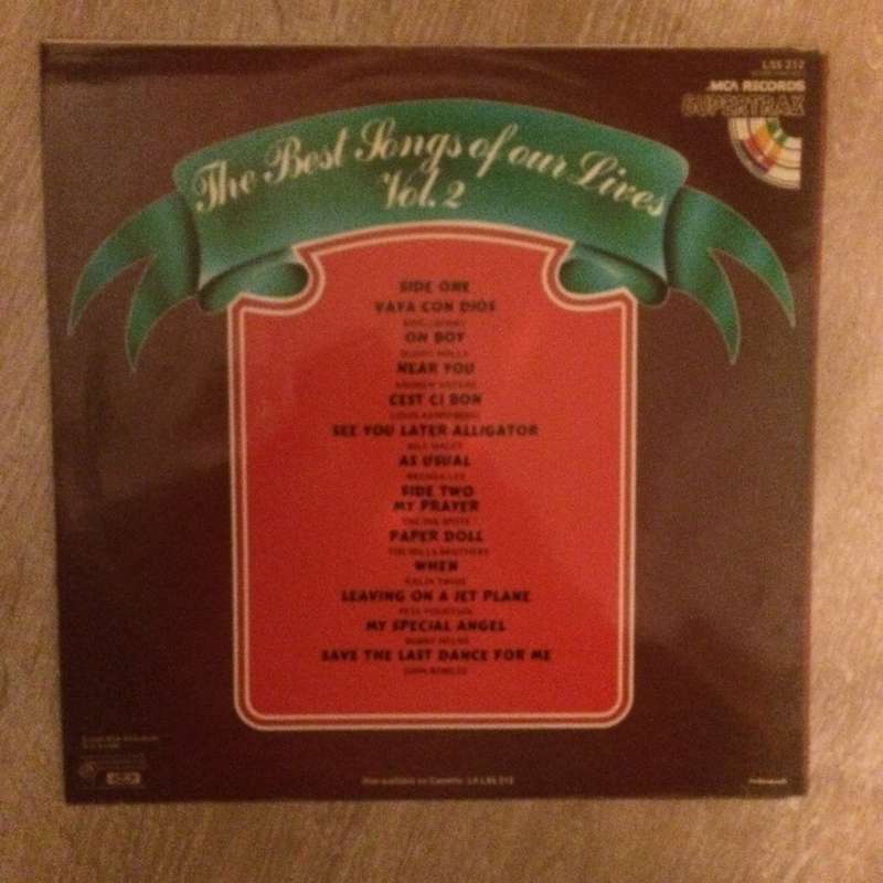Various - Original Artists -  The Best Songs Of Our Lives - Vol 2 - Vinyl LP Record - Opened  - V...