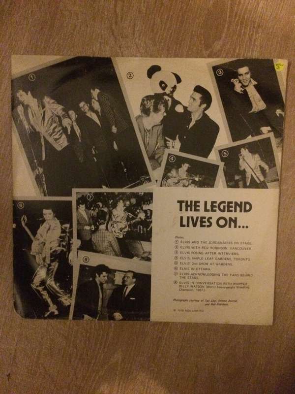 Elvis - The Legend Lives On - A Canadian Tribute -  Transparent Vinyl LP Record - Opened  - Very-...