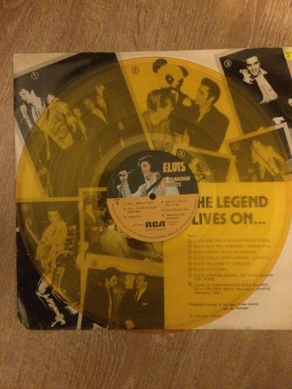 Elvis - The Legend Lives On - A Canadian Tribute -  Transparent Vinyl LP Record - Opened  - Very-...