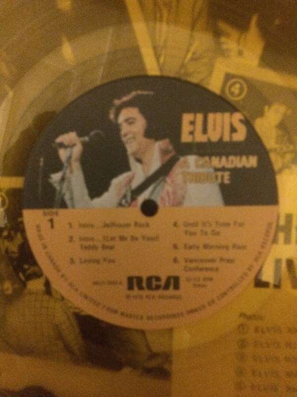 Elvis - The Legend Lives On - A Canadian Tribute -  Transparent Vinyl LP Record - Opened  - Very-...