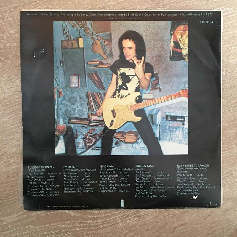 Paul Kossoff  Back Street Crawler - Vinyl LP Record - Opened  - Very-Good+ Quality (VG+)