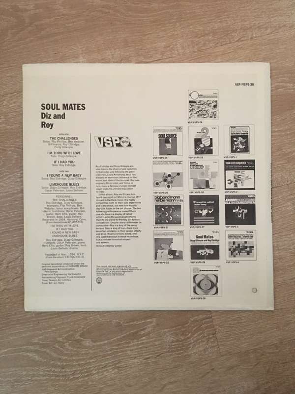 Dizzy Gillespie And Roy Eldridge  Soul Mates - Vinyl LP Record - Opened  - Very-Good+ Quali...