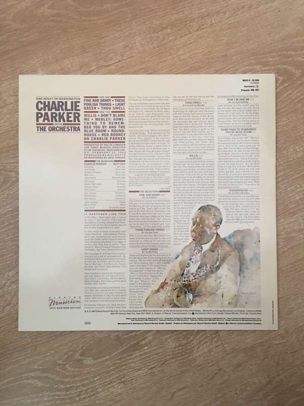 Charlie Parker With The Orchestra  One Night In Washington - Vinyl LP Record - Opened  - Ve...