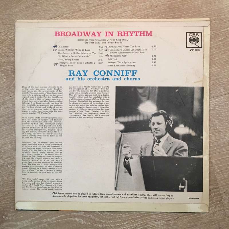 Ray Conniff - Broadway In Rhythm - Vinyl LP Record - Opened  - Good+ Quality (G+)