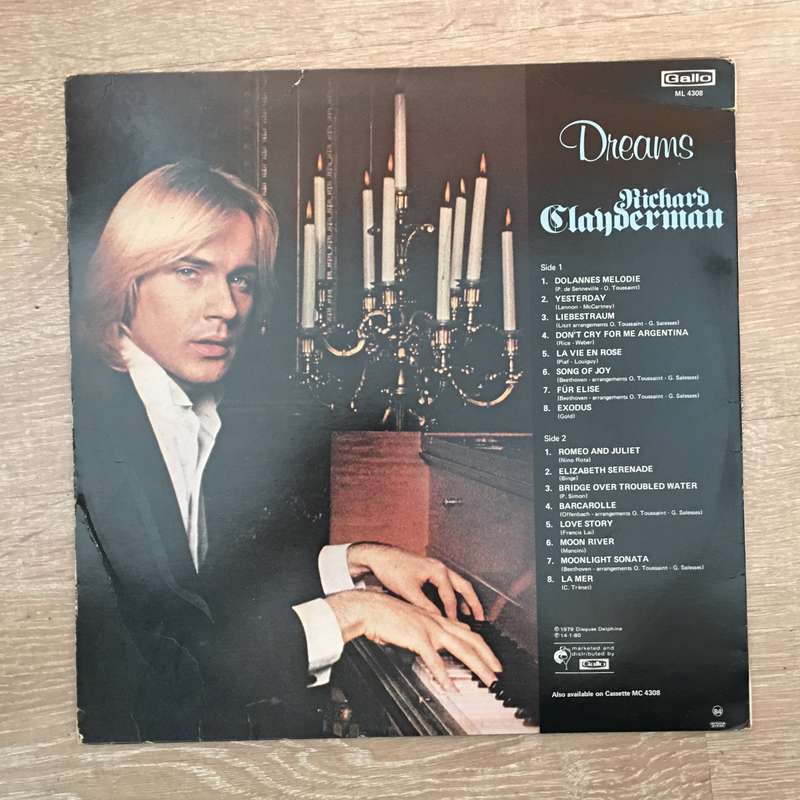 Richard Clayderman - Dreams - Vinyl LP Record - Opened  - Very-Good Quality (VG)