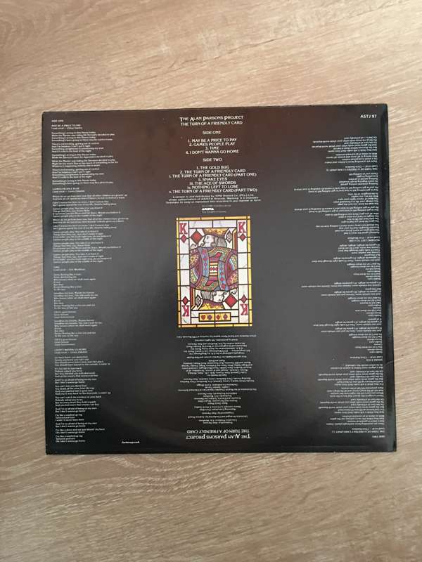 Alan Parsons - The Turn of a Friendly Card - Vinyl LP Record - Opened  - Very-Good Quality (VG)
