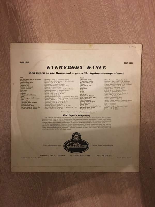 Ken Espen - Everybody Dance - Vinyl LP - Opened  - Very-Good Quality (VG)