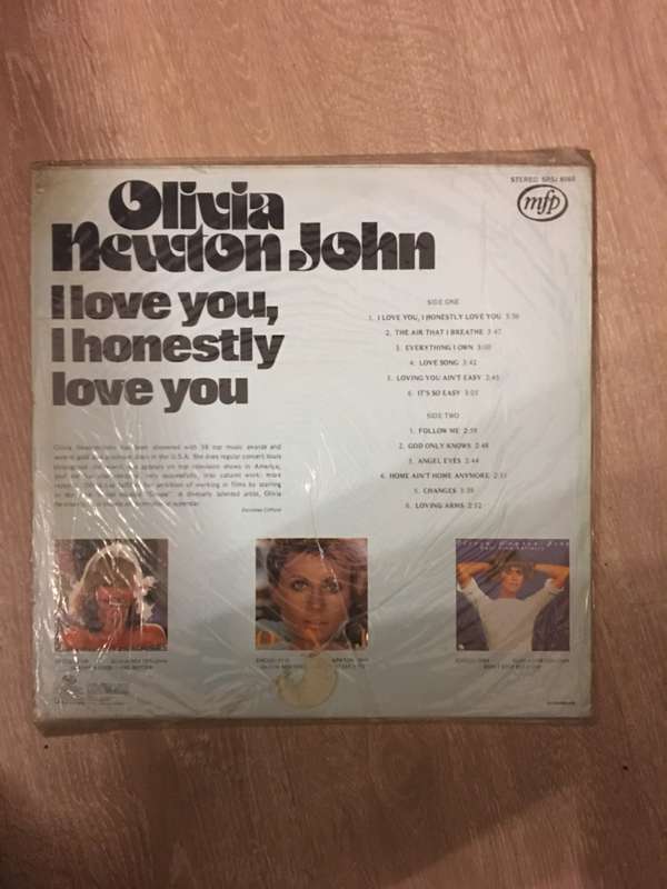 Olivia Newton John - I love you, I honestly love you - Vinyl LP Record - Very-Good Quality (VG)