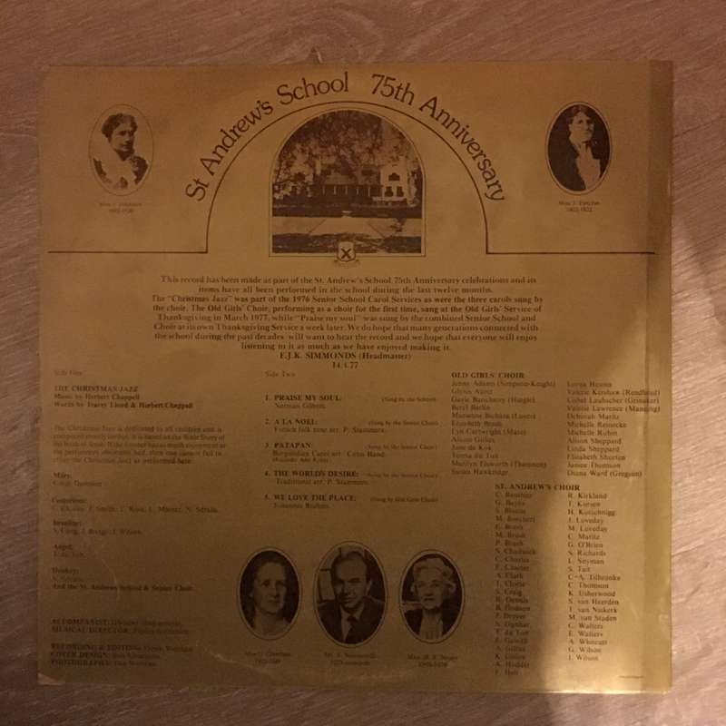 St Andrews School - 75th Anniversary -  Vinyl LP Record - Opened  - Very-Good+ Quality (VG+)