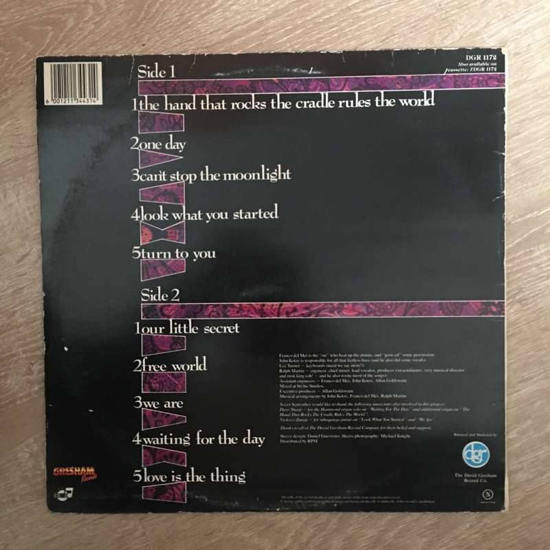 Sweet September - Anchorland - Vinyl LP Record - Opened  - Very-Good+ Quality (VG+)