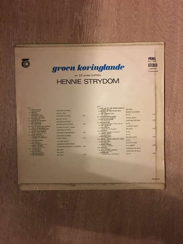 Hennie Strydom - Groen Koringlande - Vinyl LP Record - Opened  - Very-Good+ Quality (VG+)