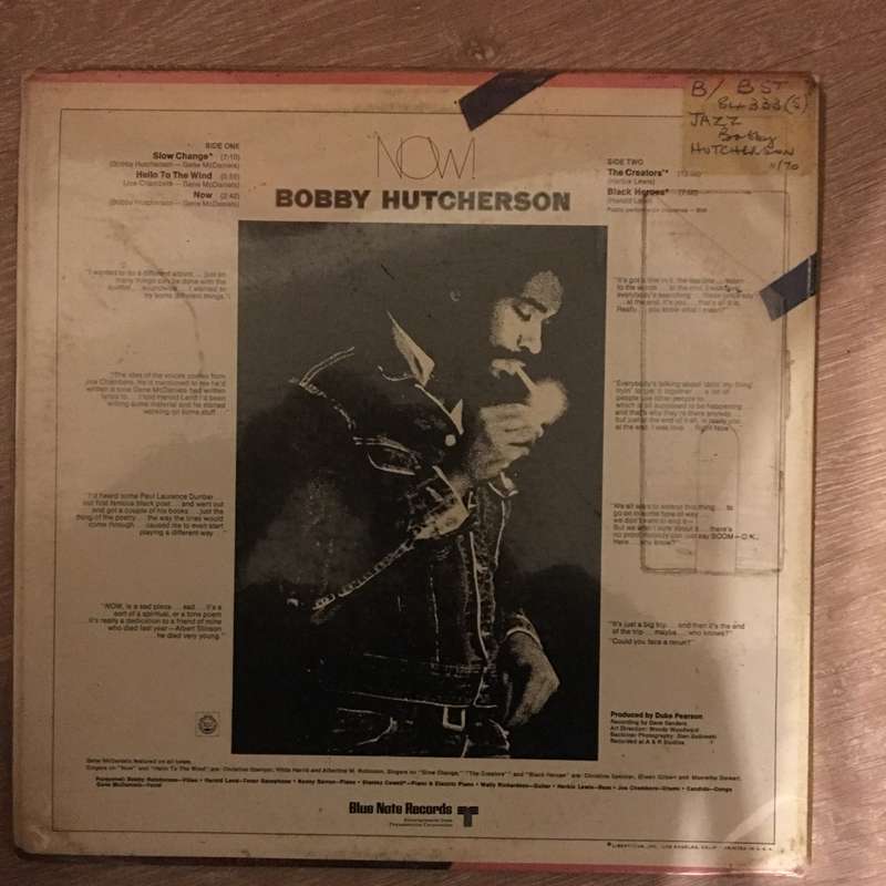 Bobby Hutcherson  Now! - Vinyl LP Record - Opened  - Very-Good- Quality (VG-)