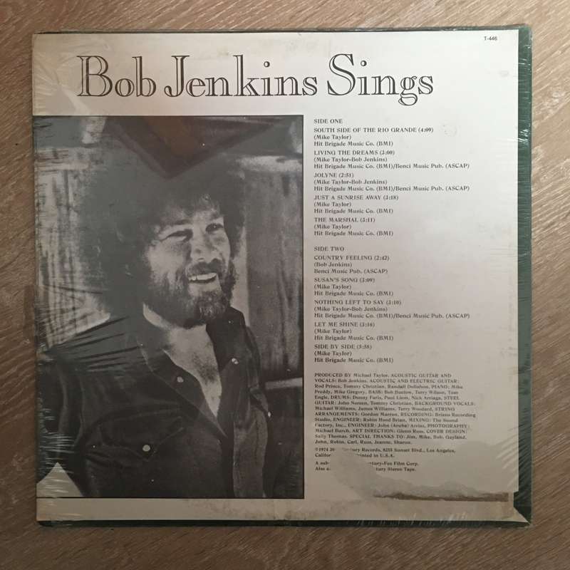 Bob Jenkins  Bob Jenkins Sings -  Vinyl LP - Sealed