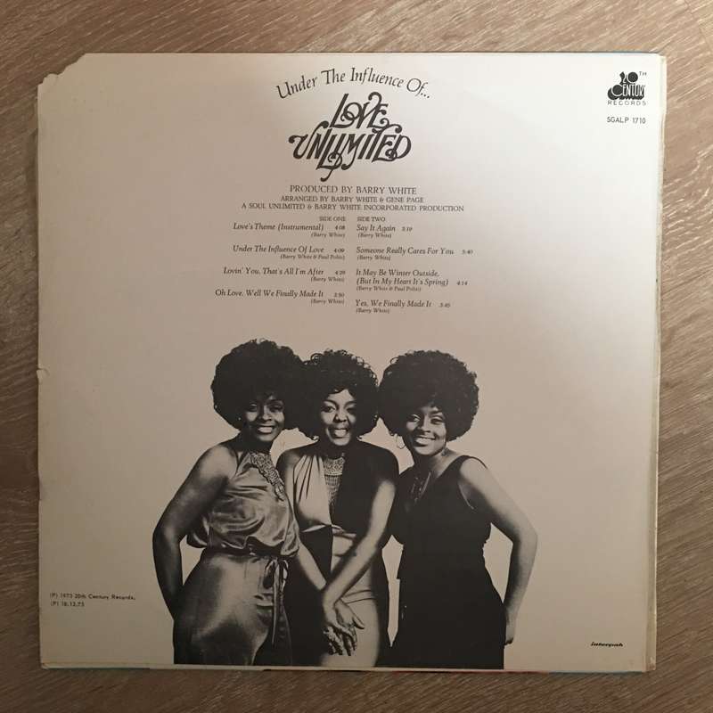 Love Unlimted - Under The Influence Of - Vinyl LP Record - Opened  - Good+ Quality (G+)