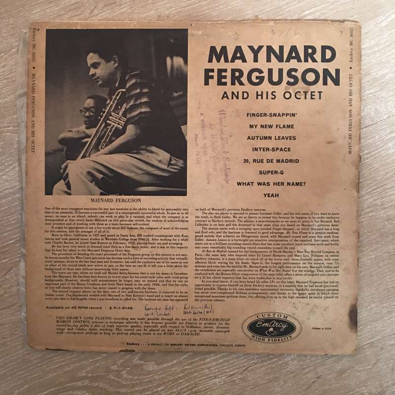 Maynard Ferguson - Octet-   Vinyl LP Record - Opened  - Good Quality (G)
