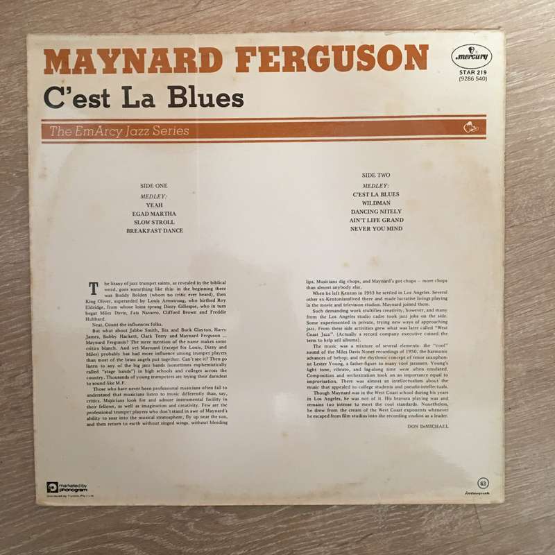 Maynard Ferguson - C'est La Blues - Vinyl Record - Opened  - Very-Good Quality (VG)