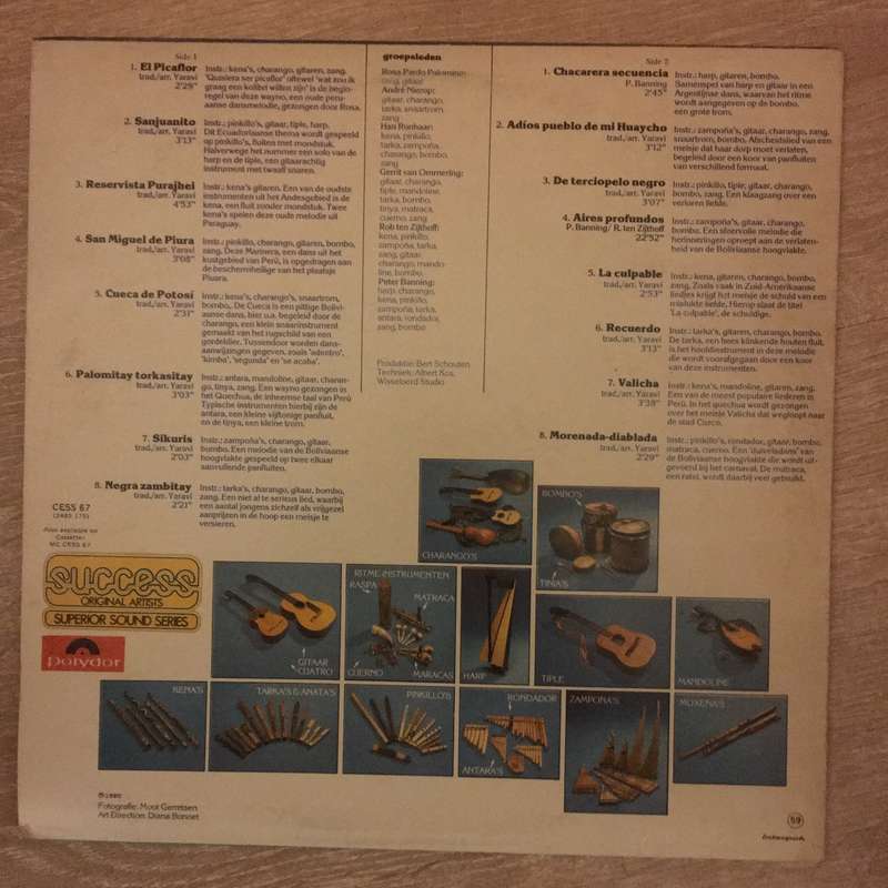 Yaravi  Musica De Los Andes - Vinyl LP Record - Opened  - Very-Good+ Quality (VG+)