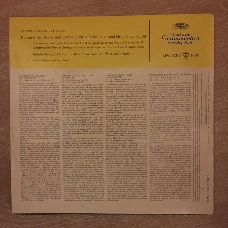 Beethoven - Wilhelm Kempff, Paul van Kempen, Orchestre Philharmonique De Berlin Concertos P...