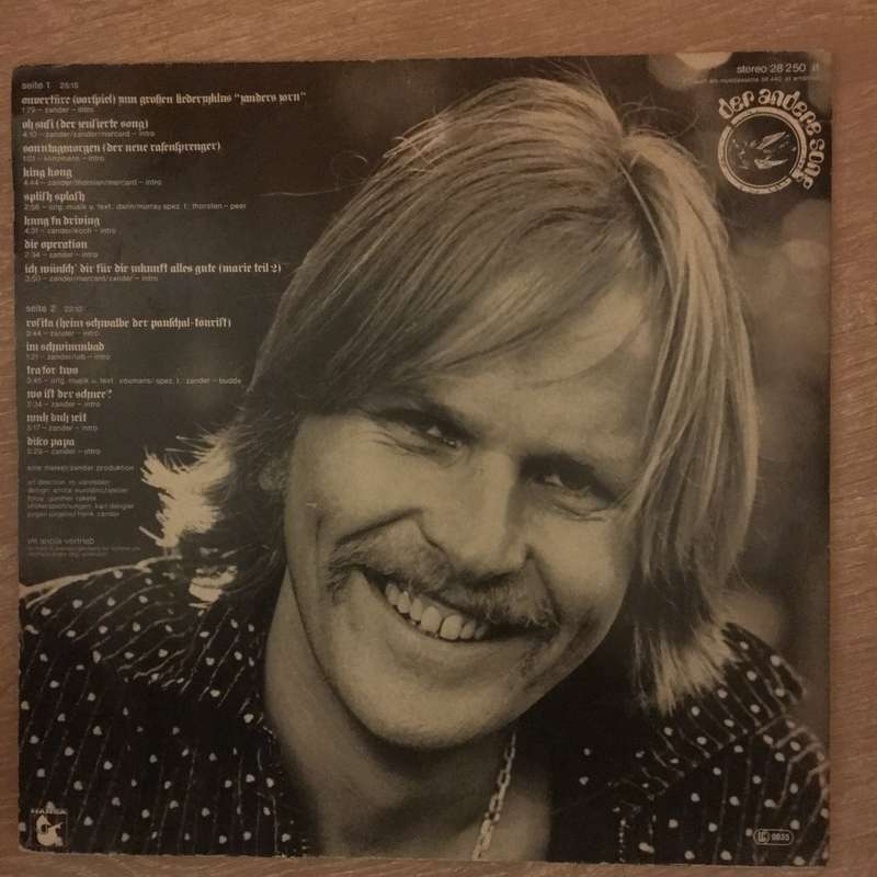 Frank Zander  Zander's Zorn - Vinyl LP Record - Opened  - Very-Good- Quality (VG-)