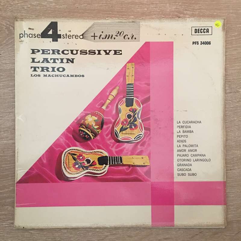 Los Machucambos  Percussive Latin Trio - Vinyl Record - Opened  - Very-Good Quality (VG)