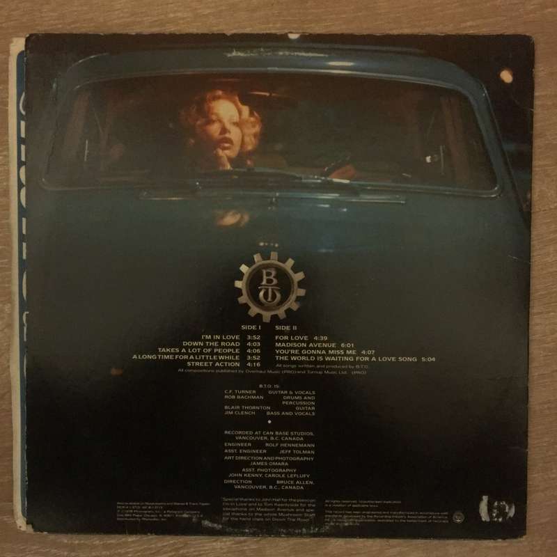 Bachman Turner Overdrive (BTO) - Street Action - Vinyl LP Record - Opened  - Very-Good Quality (VG)