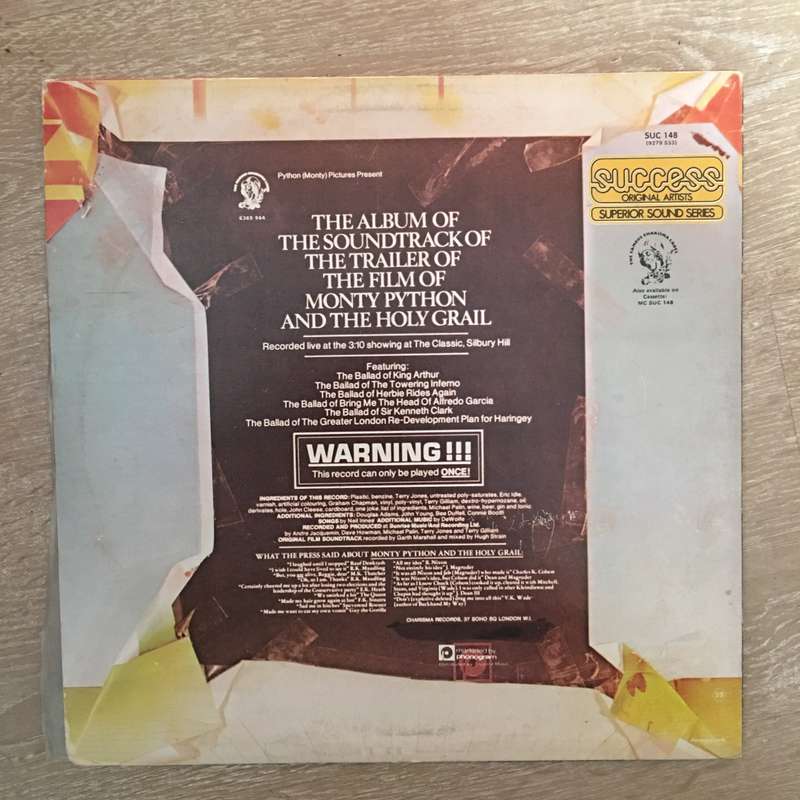 Monty Python  The Album Of The Soundtrack Of The Trailer Of The Film Of Monty Python And Th...