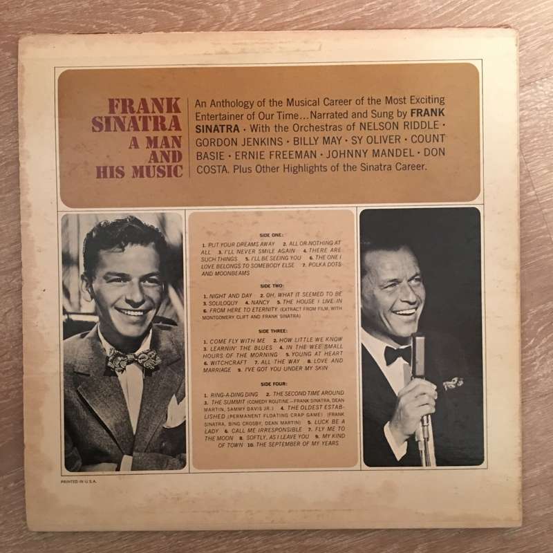 Frank Sinatra  A Man And His Music - Double Vinyl LP Record - Opened  - Very-Good Quality (VG)