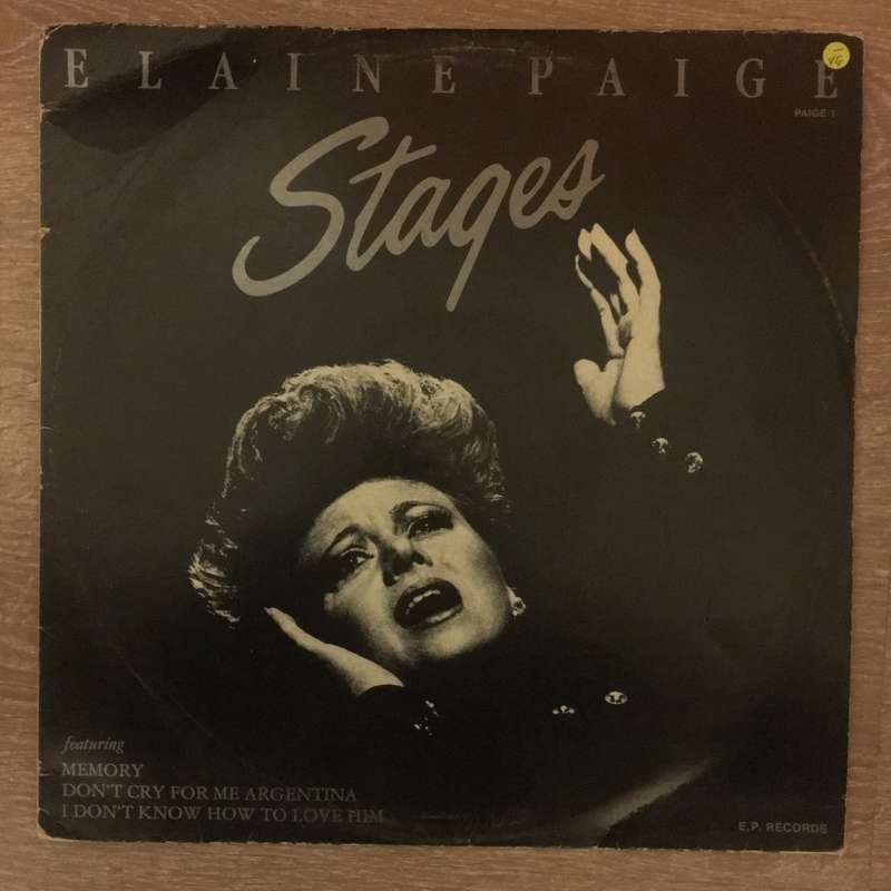 Elaine Paige - Stages - Vinyl LP Record - Very-Good- Quality (VG-) (minus)