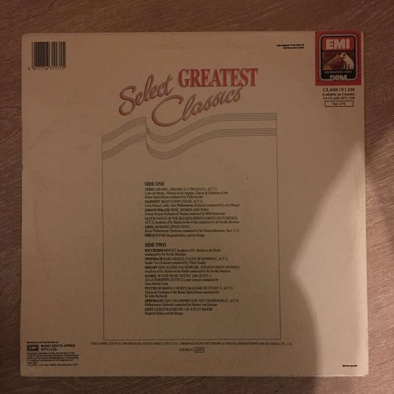 Select - Greatest Classics - Vinyl LP Record - Opened  - Very-Good+ Quality (VG+)